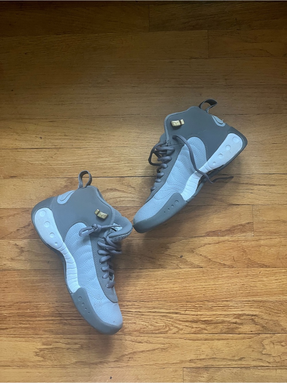 Gray High-Top Jordans